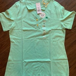 NWT Kim Rogers Essentials Mint Polo